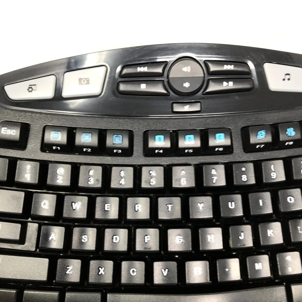 Logitech K350 Wireless Wave Keyboard Y-R0053 No USB Receiver Untested
